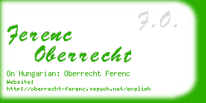 ferenc oberrecht business card